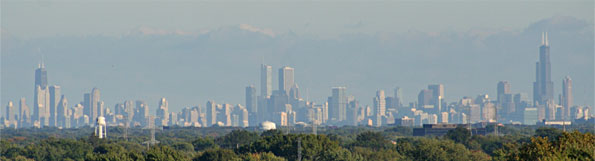Chicago Skyline from Arlington Heights